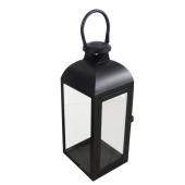 Lampa latarnia LYDIA 14x14x37cm czarna metal 
