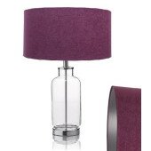 Lampa stołowa na komodę do sypialni OLIVIA salon fioletowy srebrny