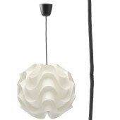 Lampa wisząca żyrandol HAPPY COLOR 40cm biała kula sufitowa czarny