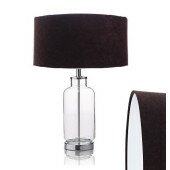Lampa stołowa na komodę do sypialni OLIVIA salon brązowy biały